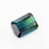 Deep Sea Bi-colour Tourmaline octagonal step cut 5.54 carats