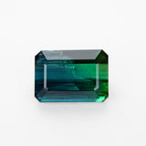 Deep Sea Bi-colour Tourmaline octagonal step cut 5.54 carats