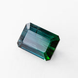Deep Sea Bi-colour Tourmaline octagonal step cut 5.54 carats