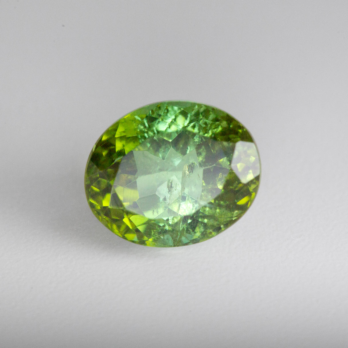 Mossy Tree Green Tourmaline Oval 4.16 carats