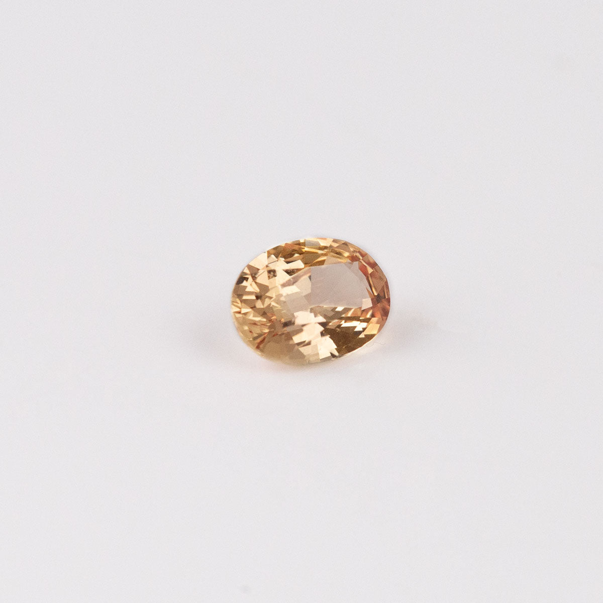 Apricot Sapphire Oval 0.89 carat