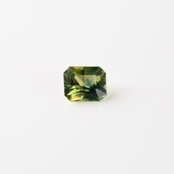 Green/Yellow Parti Sapphire Octagonal cut 0.93 carat