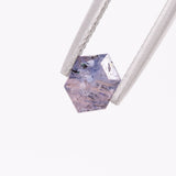 Icy Lilac Salt and Pepper Sapphire Hexagonal cut 1.16 carats