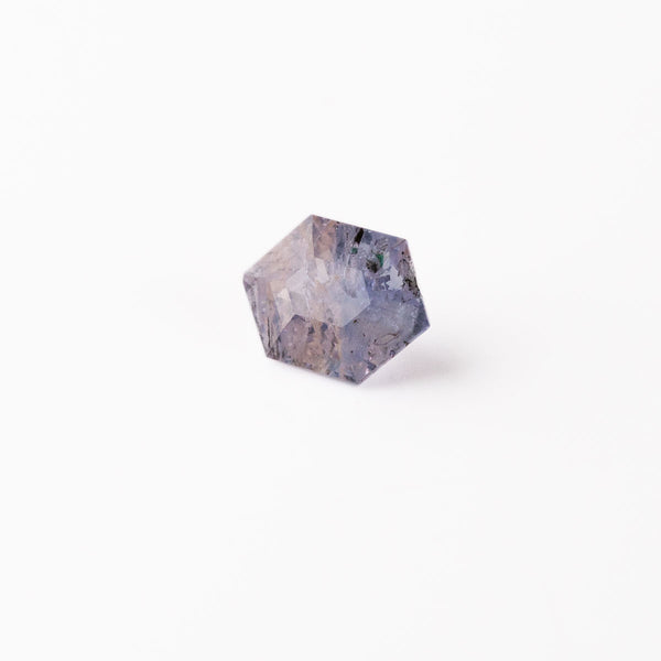 Icy Lilac Salt and Pepper Sapphire Hexagonal cut 1.16 carats
