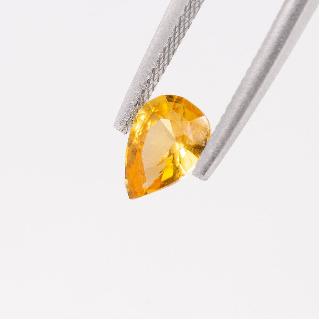Yellow Orange Sapphire Pear 1.51 carat
