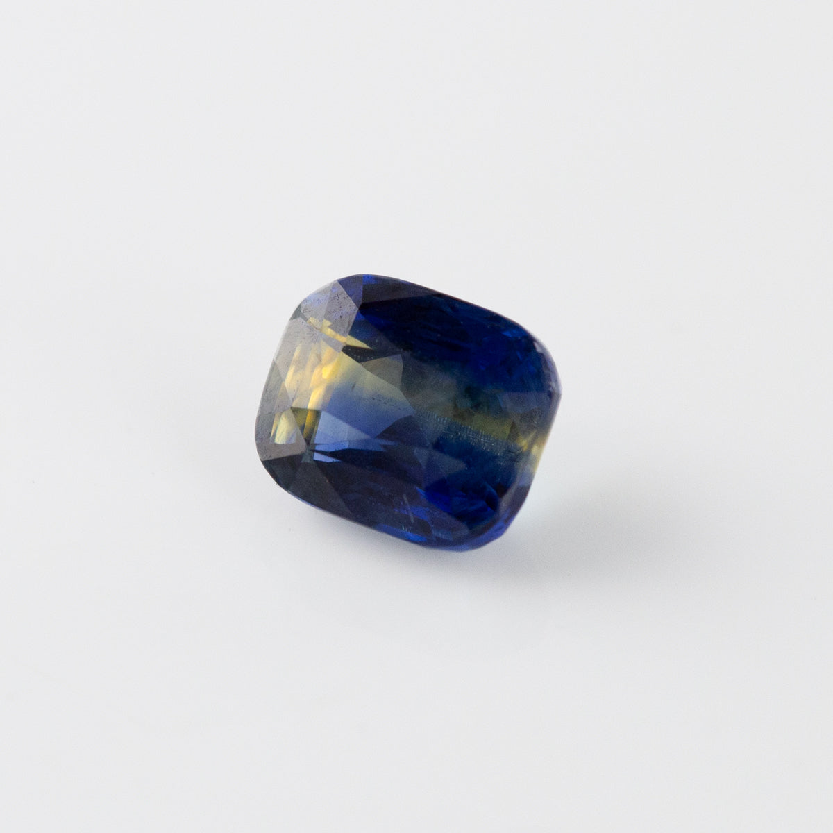 Blue Yellow Bi-Colour Sapphire Cushion 1.52 carat