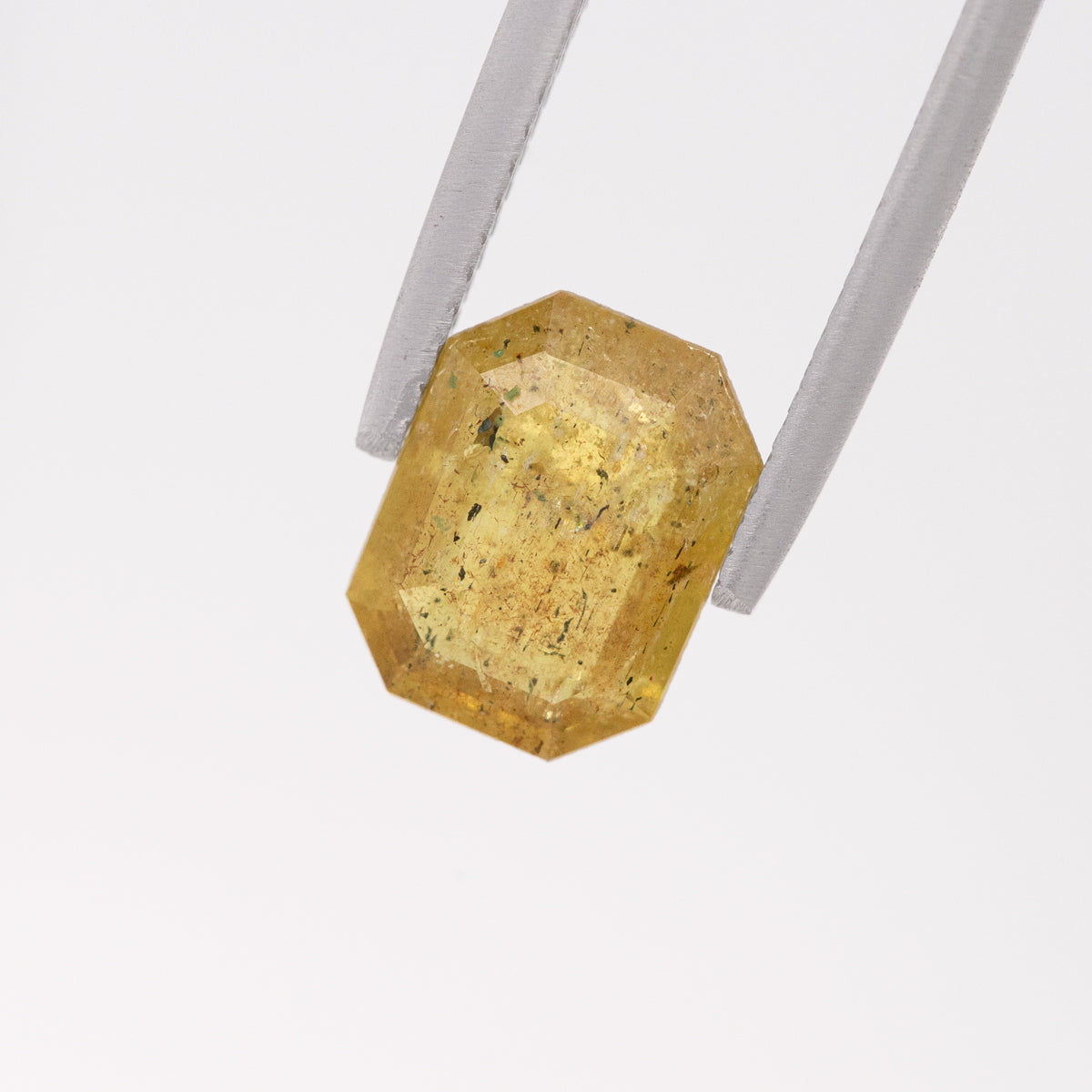 Golden Klimt Salt and Pepper Sapphire Octagonal cut 2.43 carats