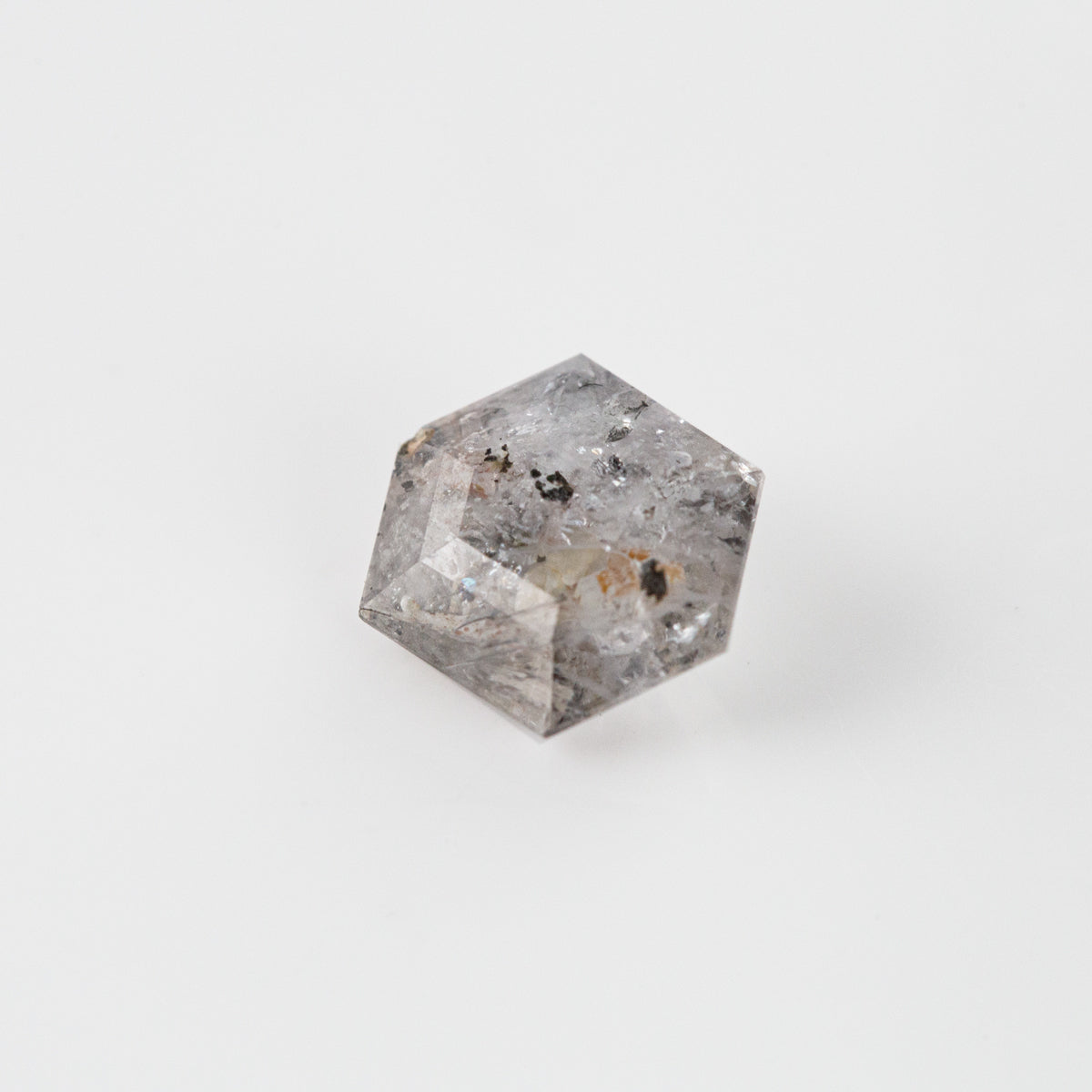 Grey Salt and Pepper Sapphire Hexagonal cut 2.40 carats