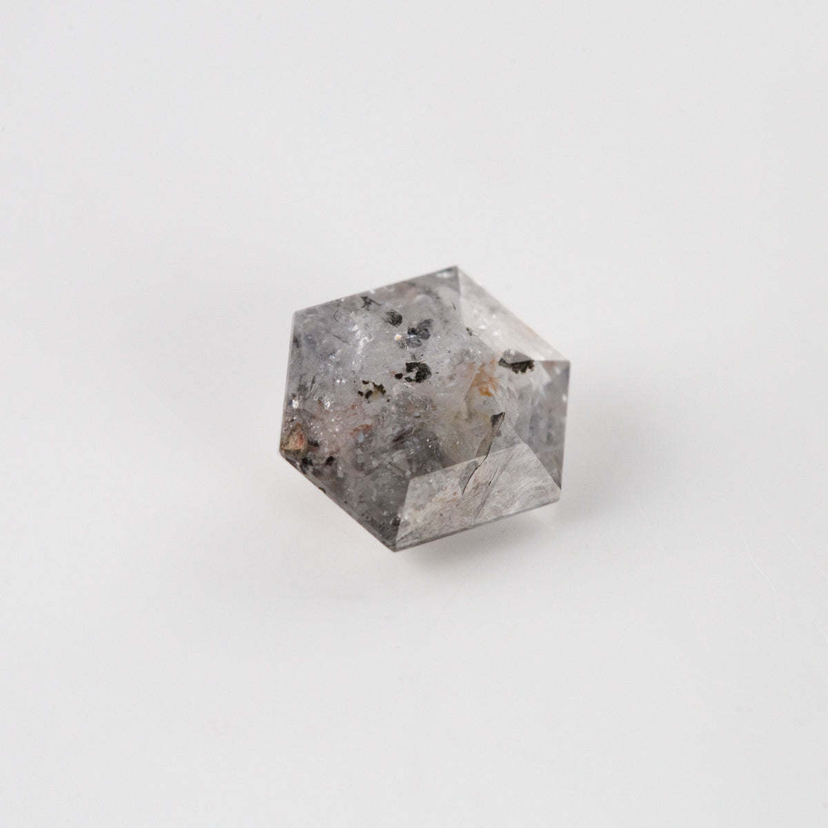 Grey Salt and Pepper Sapphire Hexagonal cut 2.40 carats