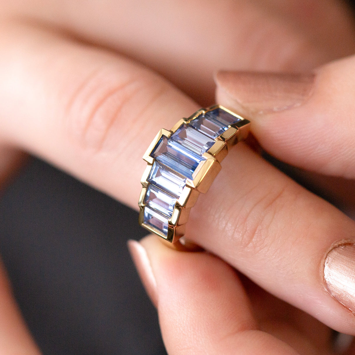 Serene Skies Sapphire Ring