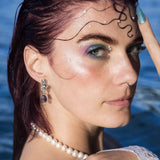 Siren Earrings in Fluorite