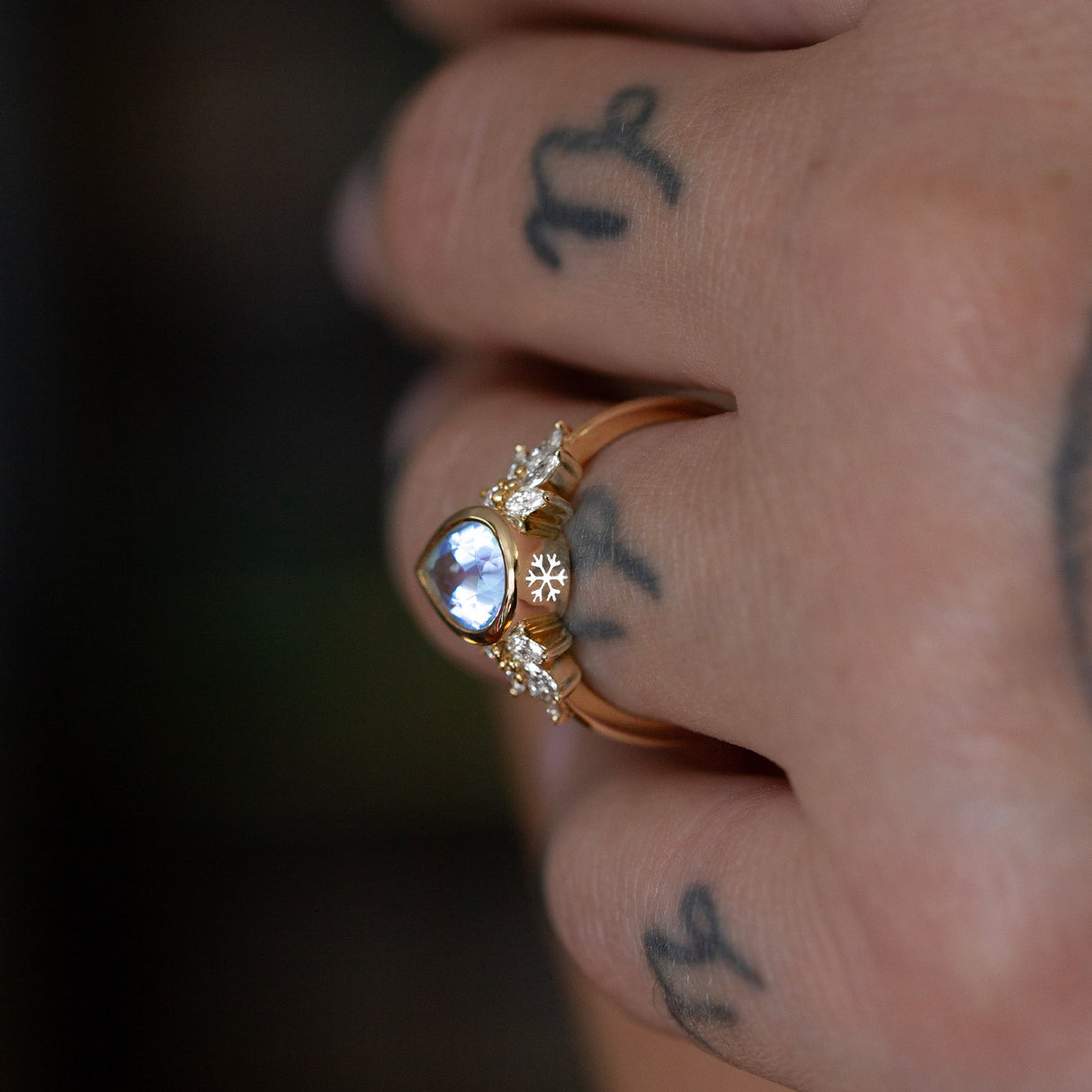Snow Queen Moonstone Ring