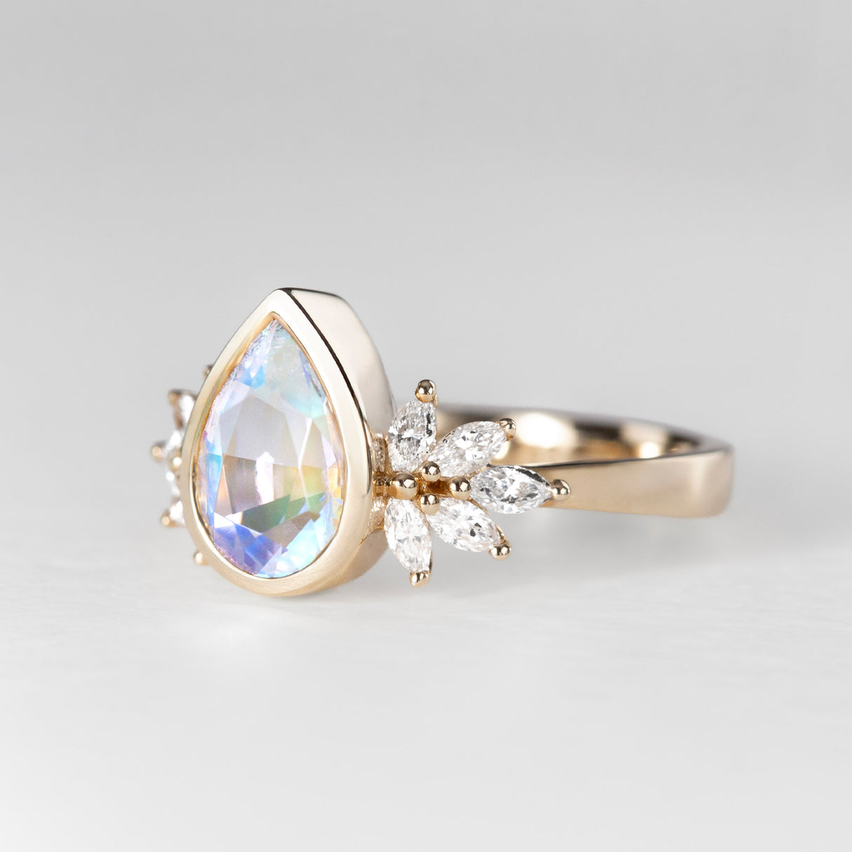 Snow Queen Moonstone Ring