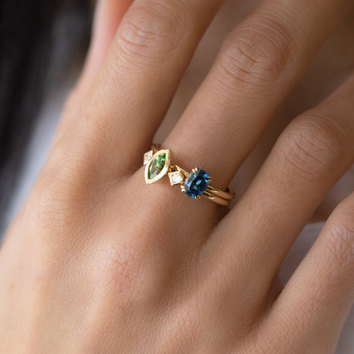 Classic Blue Sapphire Tiny Treasure Ring