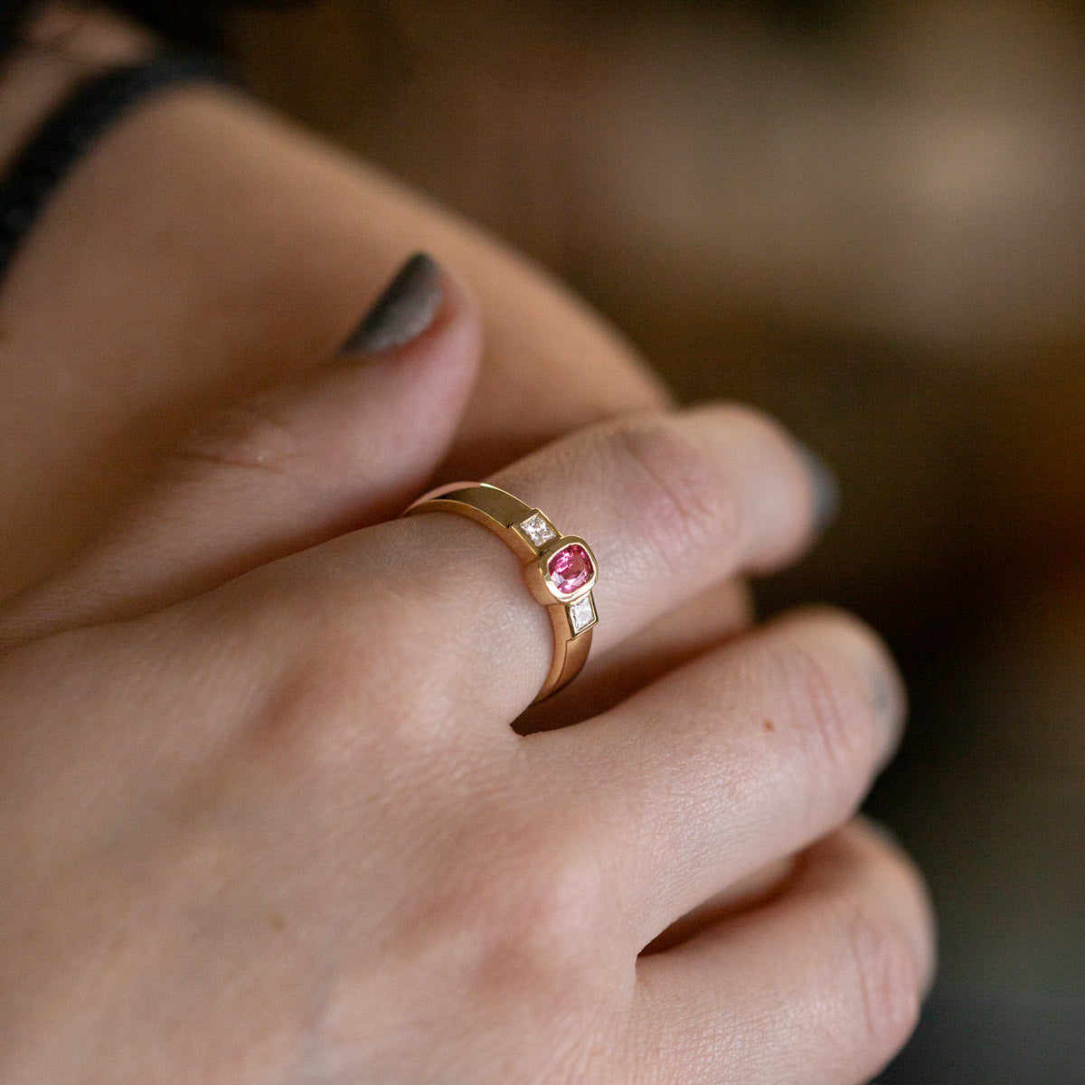 Strawberry Sorbet Spinel Ring