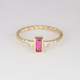 Neon Pink Mahenge Spinel Tiny Treasure Ring