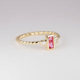 Neon Pink Mahenge Spinel Tiny Treasure Ring