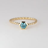 Blue Zircon Tiny Treasure Ring