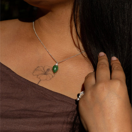 Mini Pounamu Acorn Necklace