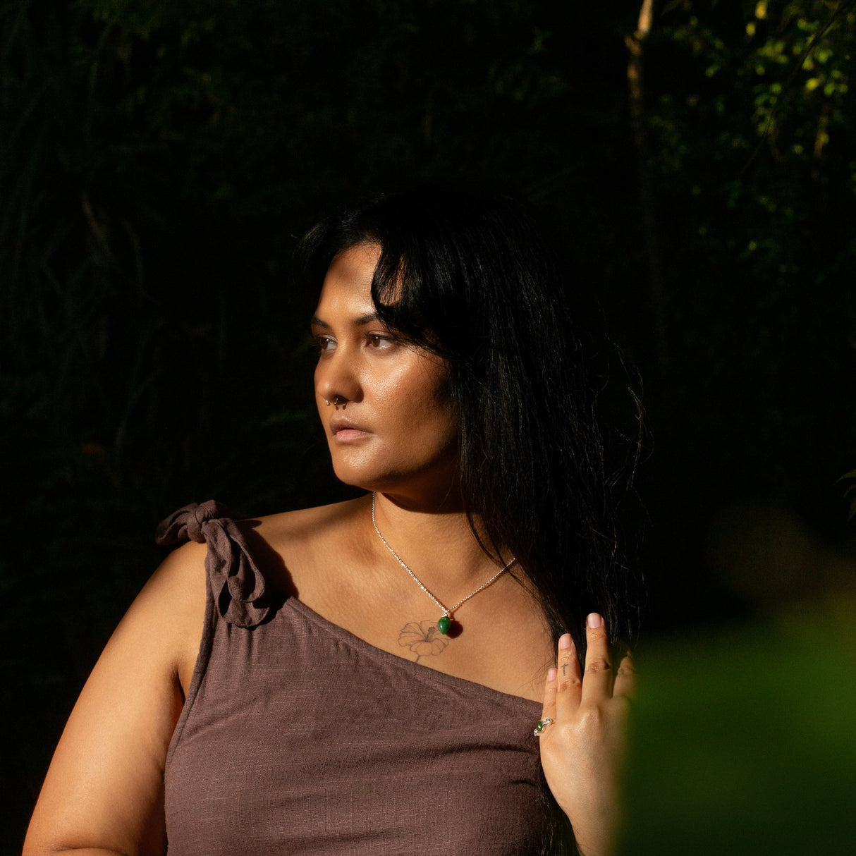 Mini Pounamu Acorn Necklace