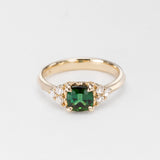 Teal Tourmaline Beetle Ring