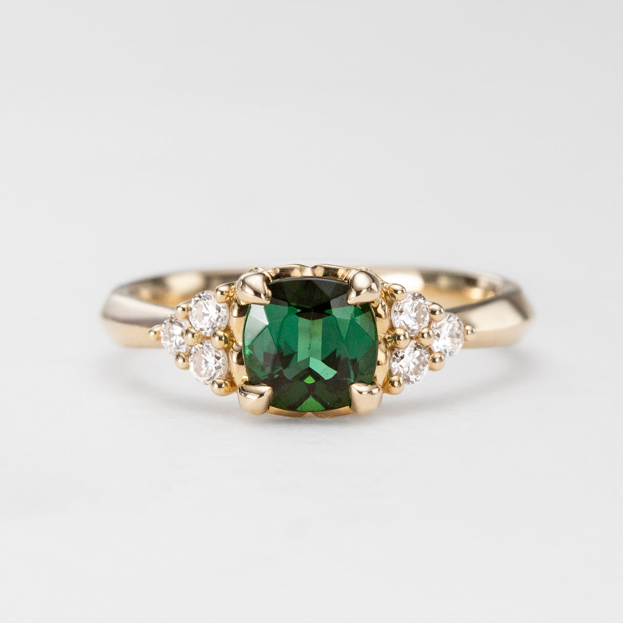 Teal Tourmaline Beetle Ring