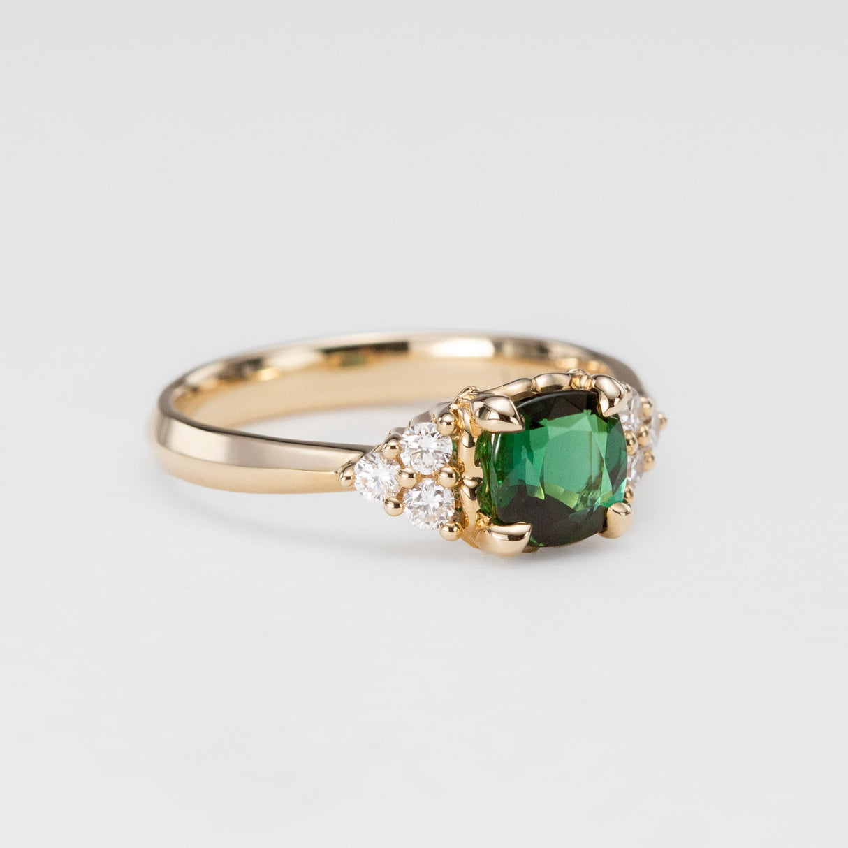 Teal Tourmaline Beetle Ring