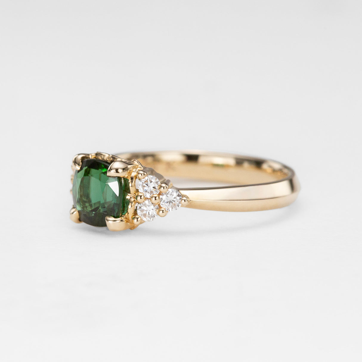 Teal Tourmaline Beetle Ring