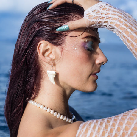 Thrasher Earrings in Moose Antler