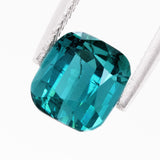 Teal Indicolite Tourmaline Rectangular Cushion cut 5.34 carat