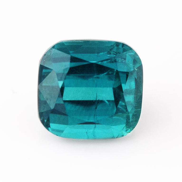 Teal Indicolite Tourmaline Rectangular Cushion cut 5.34 carat