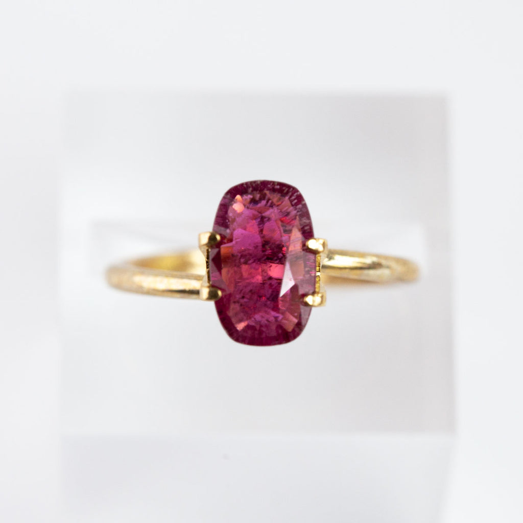 Pinkish Red Rubellite Tourmaline Rectangular Cushion cut 1.55 carat