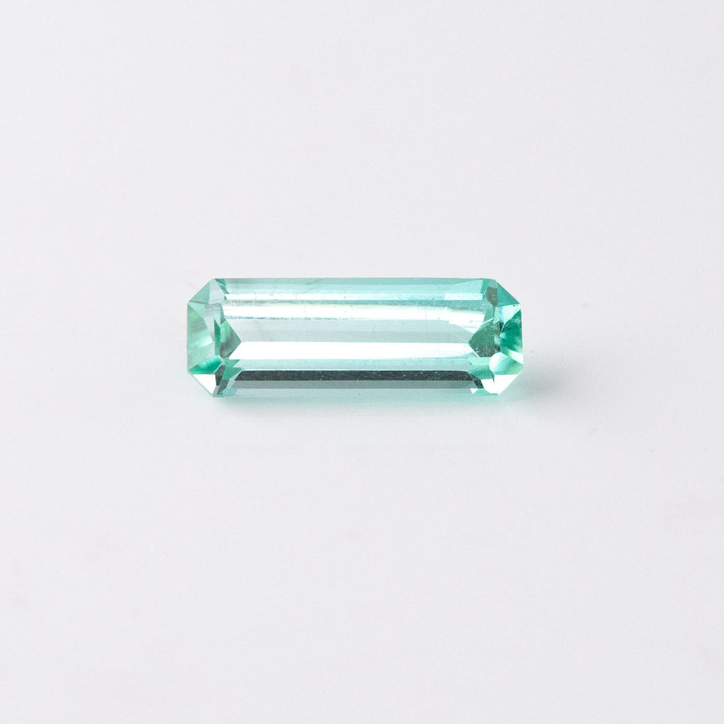 Blue Green Tourmaline Rectangular Step Cut 2.10 carats