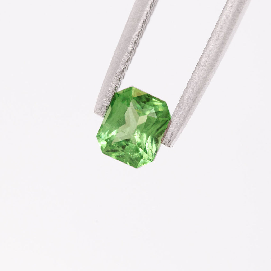 Apple Green Tsavorite Octagonal Brilliant cut 1.07 carat