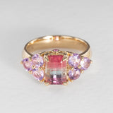 Violet Queen Watermelon Tourmaline Ring