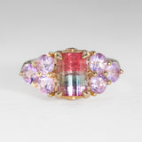 Violet Queen Watermelon Tourmaline Ring