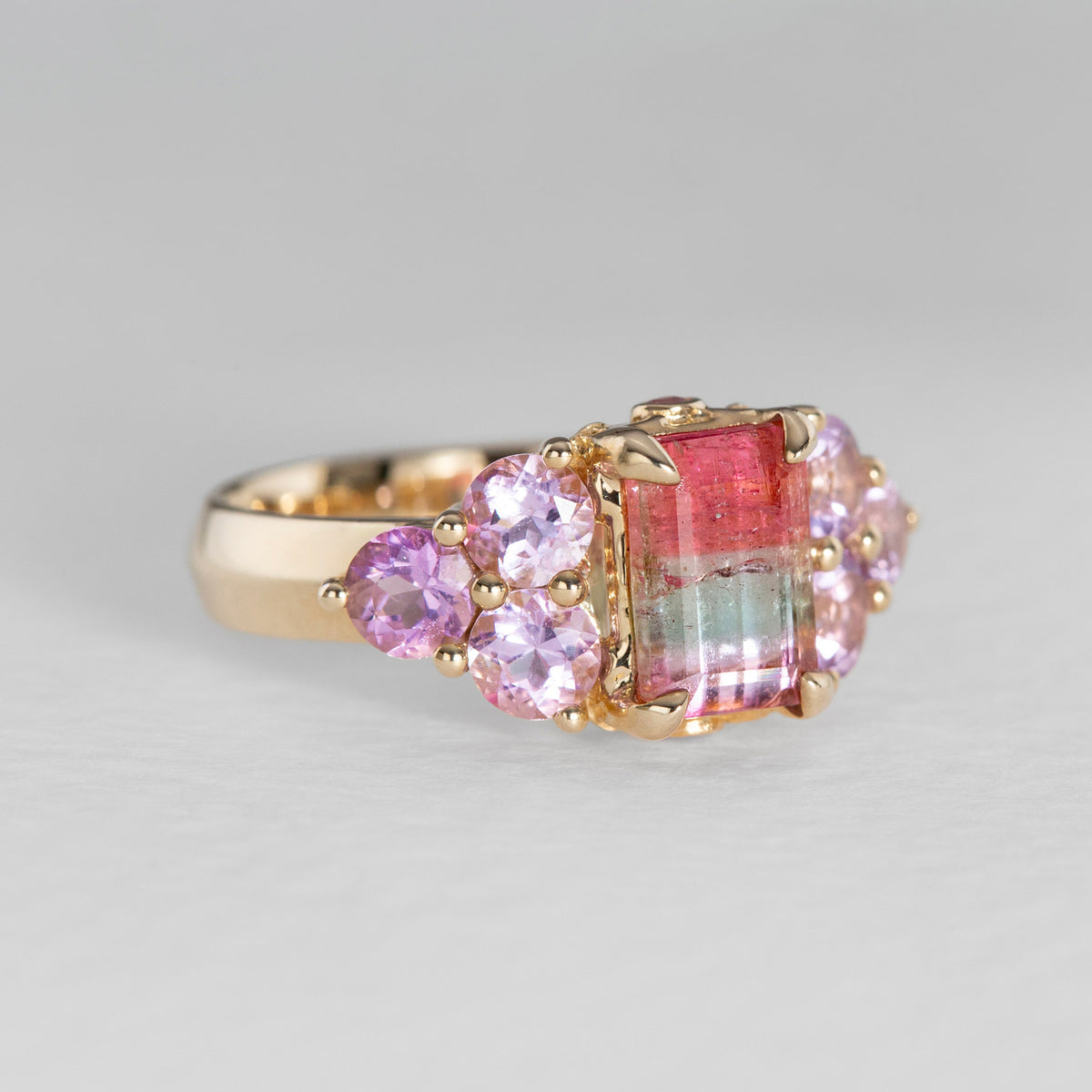 Violet Queen Watermelon Tourmaline Ring