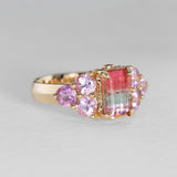 Violet Queen Watermelon Tourmaline Ring