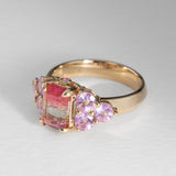Violet Queen Watermelon Tourmaline Ring