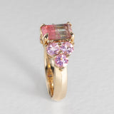 Violet Queen Watermelon Tourmaline Ring