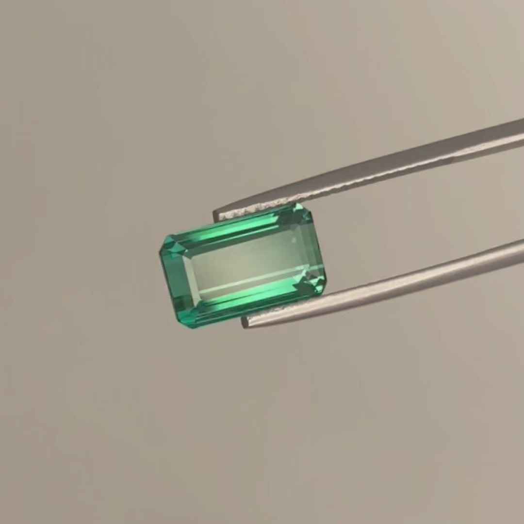 Green Indicolite Tourmaline Octagonal Step cut 4.23 carat