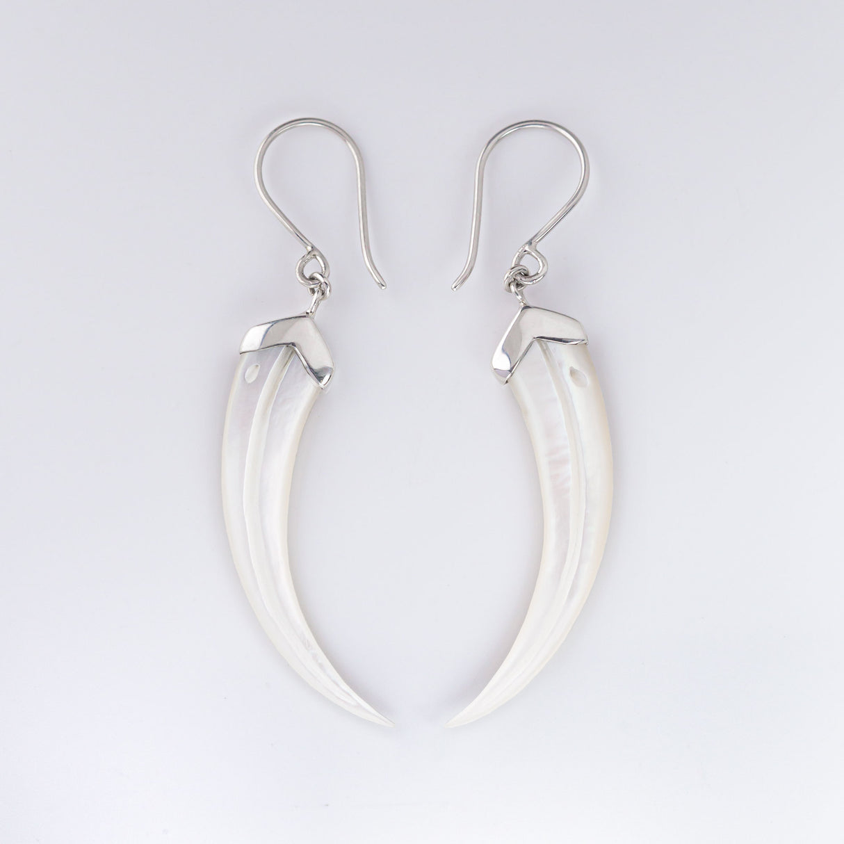 Mother of Pearl Shell Huia Beak Earrings