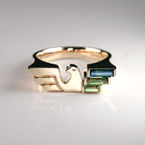 Sapphire Skyhawk ring in 9 carat Gold