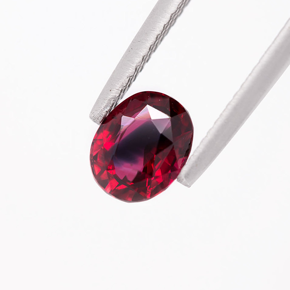 Highly unique Blood Red Ruby with Blue core 1.97 carats