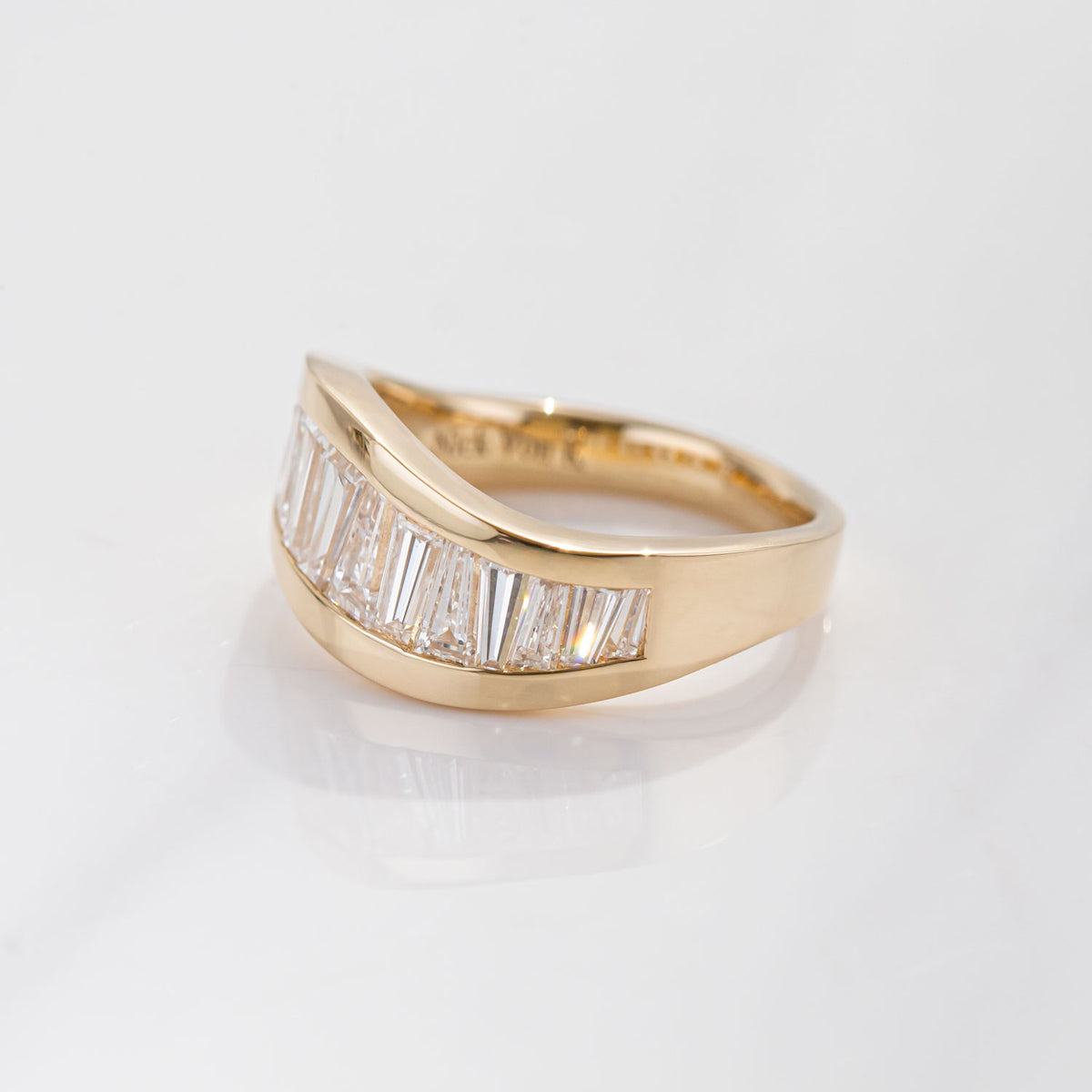 River Set Rings Sparkling Diamond River ring in 18 carat Gold #1 (size 6) – Nick Von K