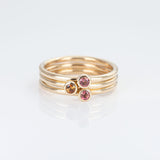 Marmalade 3 Muses ring with Tourmalines set in 9 carat Yellow Gold