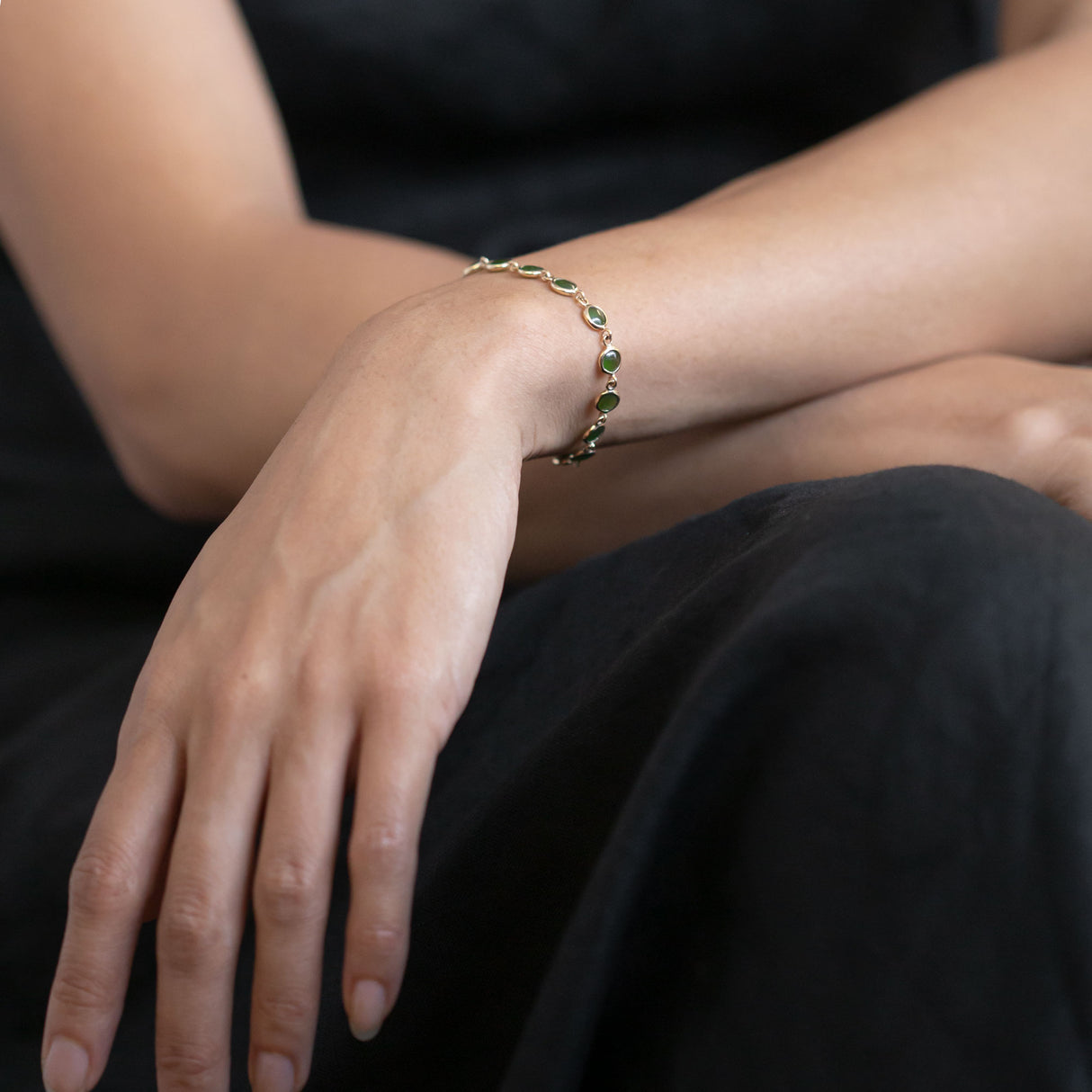 Pounamu Continuum Bracelet in 14 carat Gold