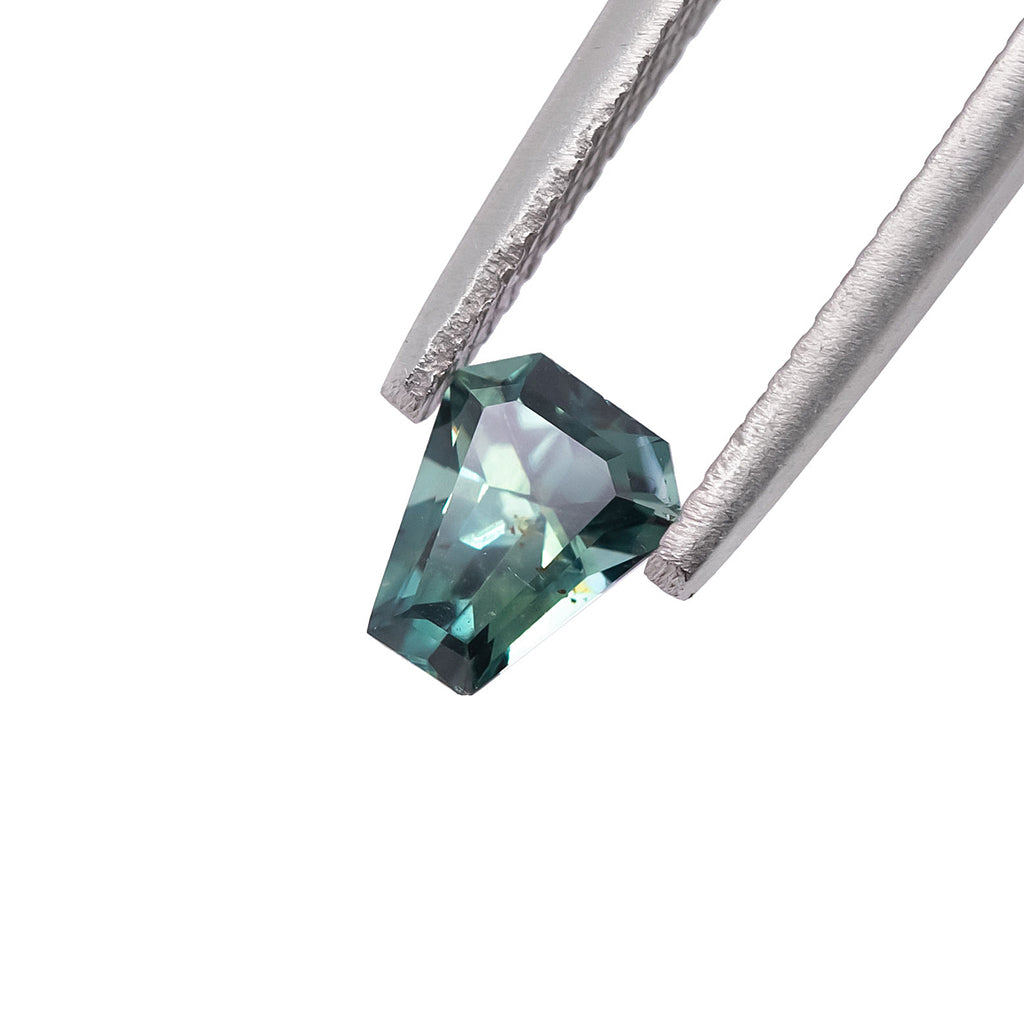 Teal Sapphire Blue/Green Coffin cut 0.96 carat