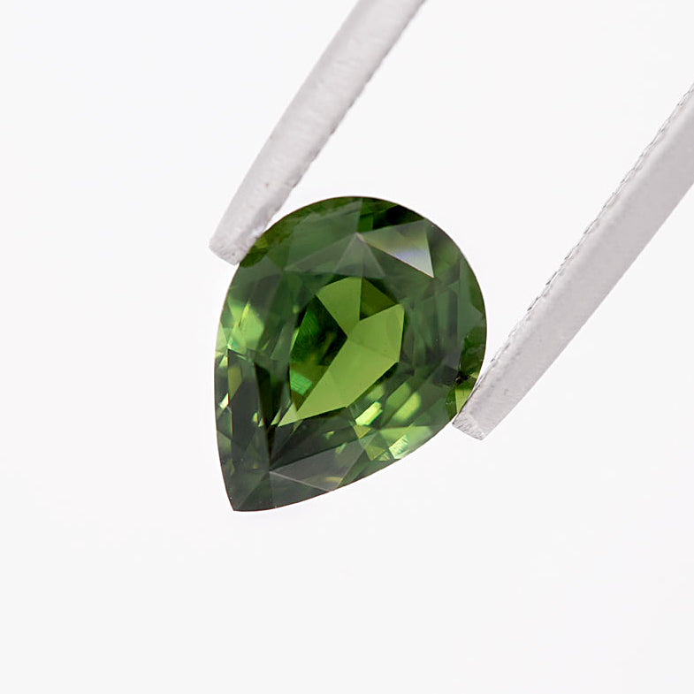 Deep Forest Green Sapphire Pear cut 2.07 carats
