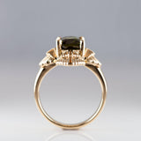 3.58 carat Green Tourmaline Gloria ring in 9 carat Gold